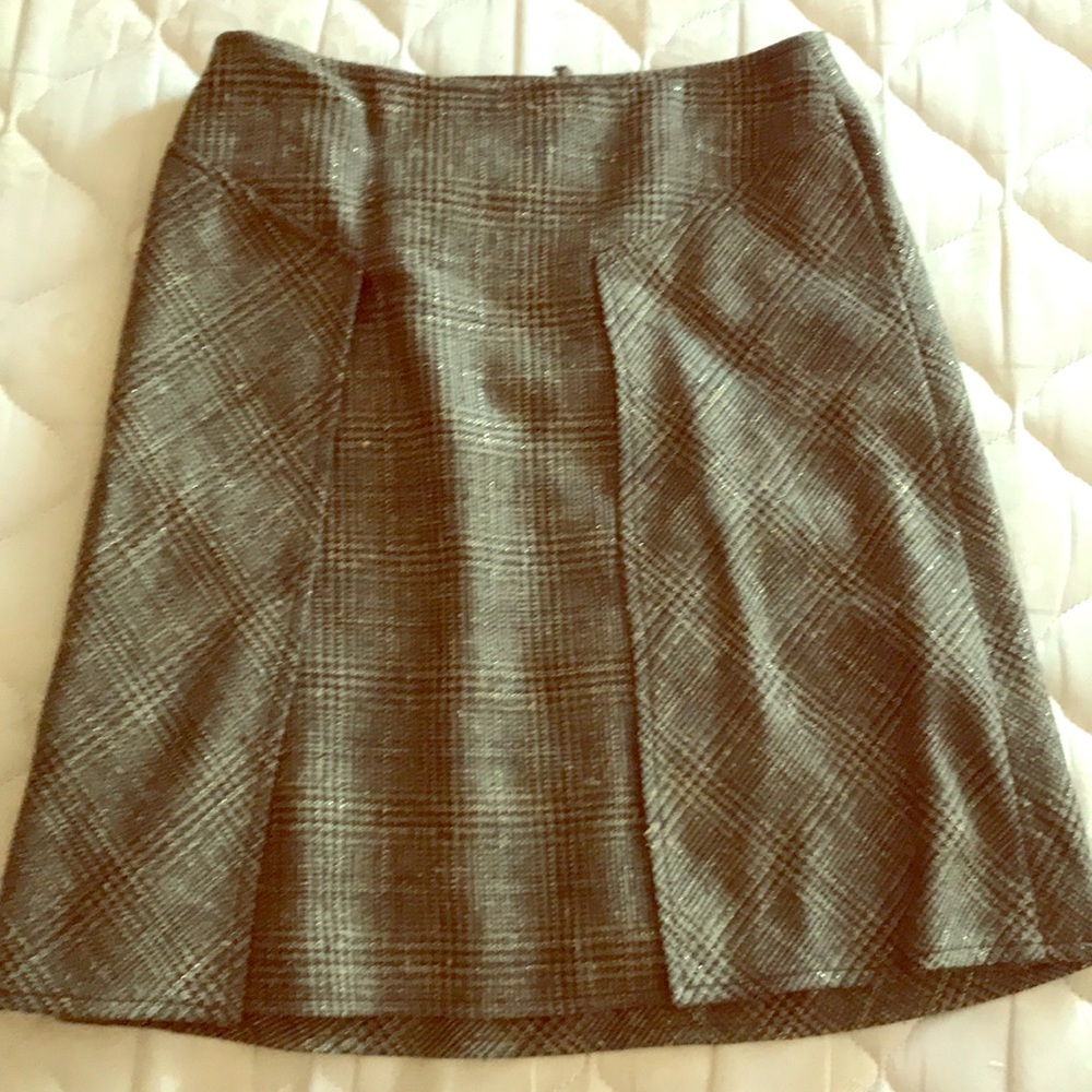 Escada Green Pleated Skirt with Gold Accents